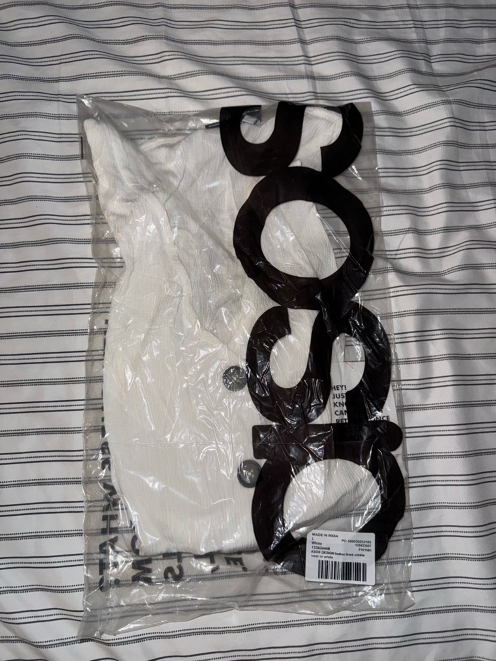 Asos White Flowy Top - L